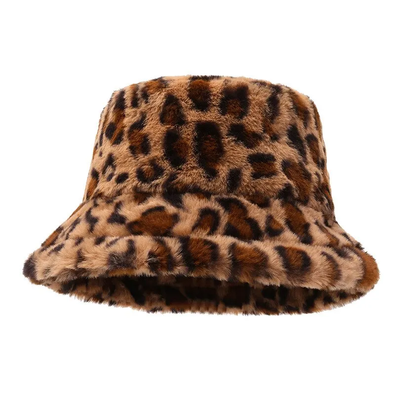 Bob fluffy sabana - Kf s db e e c eed e a a n chapeau d hiver pour femme visage de spectacle petit imprim l opard chapeau de poisson suffolk - Tenue de festival