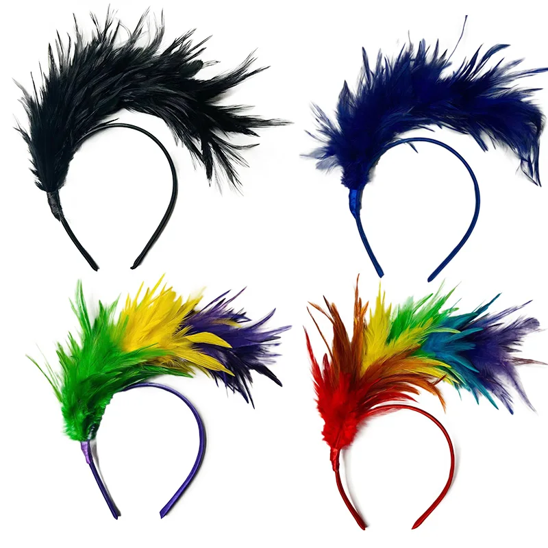 Diadema de plumas - Kf s cd bdc f bf fk bandeaux de sauna en plumes pour femmes f te rassemblements d corations de sc ne festives - Tenue de festival