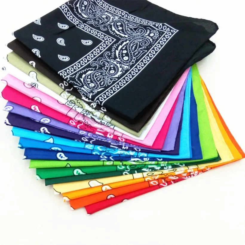 Bandana de color - Kf sfe e b c c d e w bandana unisexe en coton pour homme et femme bandeau cowboy homme motard sport sauna poignet bandeau - Ropa de festival