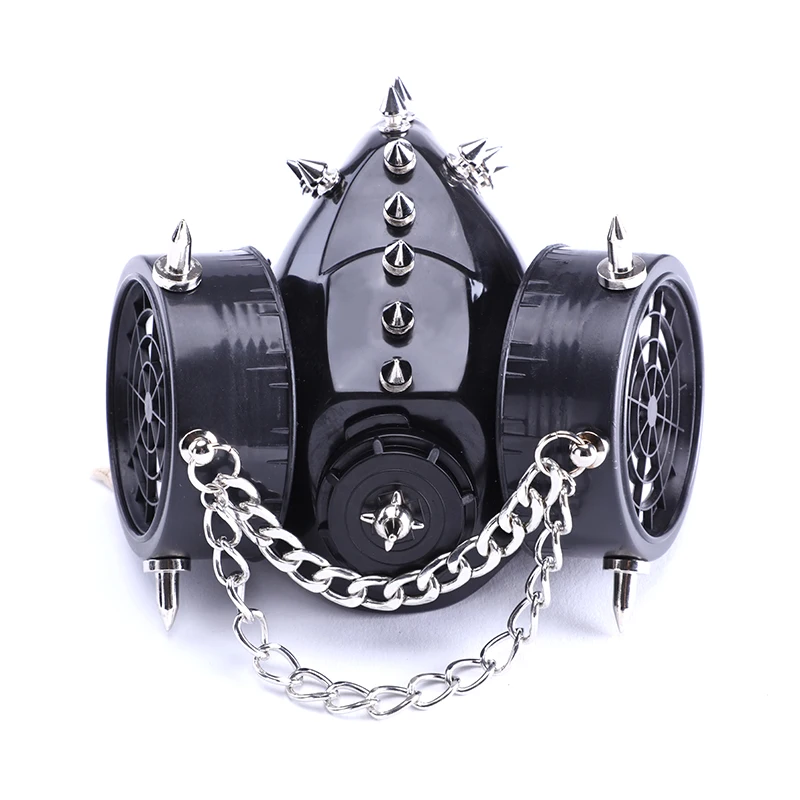 Máscara de gas steampunk - Kf h f e b ac ad masque de vaccination steampunk cosplay r tro punk cyber punk gothique rivet accessoires de ix - Tenue de festival