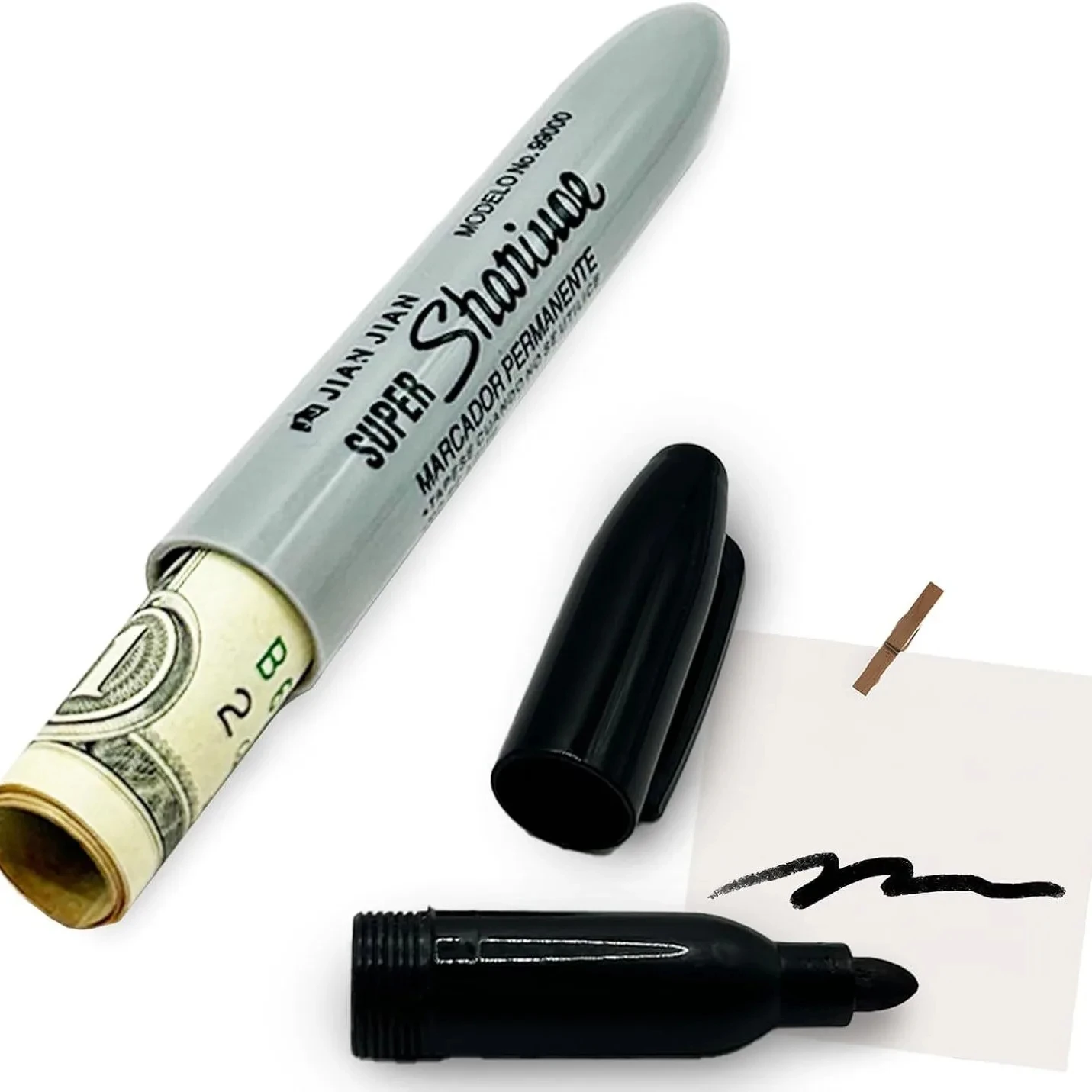Escondite falso rotulador marcador Sharpie - Kf s c f b bf d ac a faux stylo marqueur noir avec compartiment gne diversion de la vue cr ative coffre fort pour - Tenue de festival