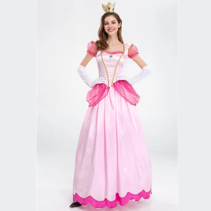 Disfraz de cosplay « Princesa Peach » - Kf s cf c ff a ba a ccc cg costume de plombier super bro d halloween pour adulte robe de cosplay de la reine alice - Tenue de festival