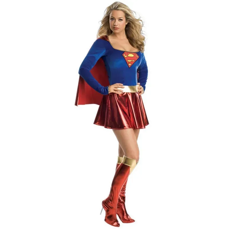 Costume de "Superwoman" - Kf s f efb c e dd b b e e c v robe de cosplay avec couvre chaussures pour femme costume d halloween pour enfant super fille - Ropa de festival
