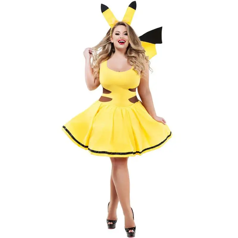 Vestido « Pikachu » - Kf s ab c f c a b c de b v tements pokemon py play pour filles v tements d halloween anime pikachu f te de - Ropa de festival