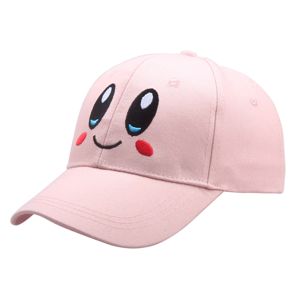Gorra «Kirby» - Kf s c d be aa f e cddi chapeau de baseball brod avec visage souriant rose pour fille pare soleil langue de canard kirbil - Ropa de festival