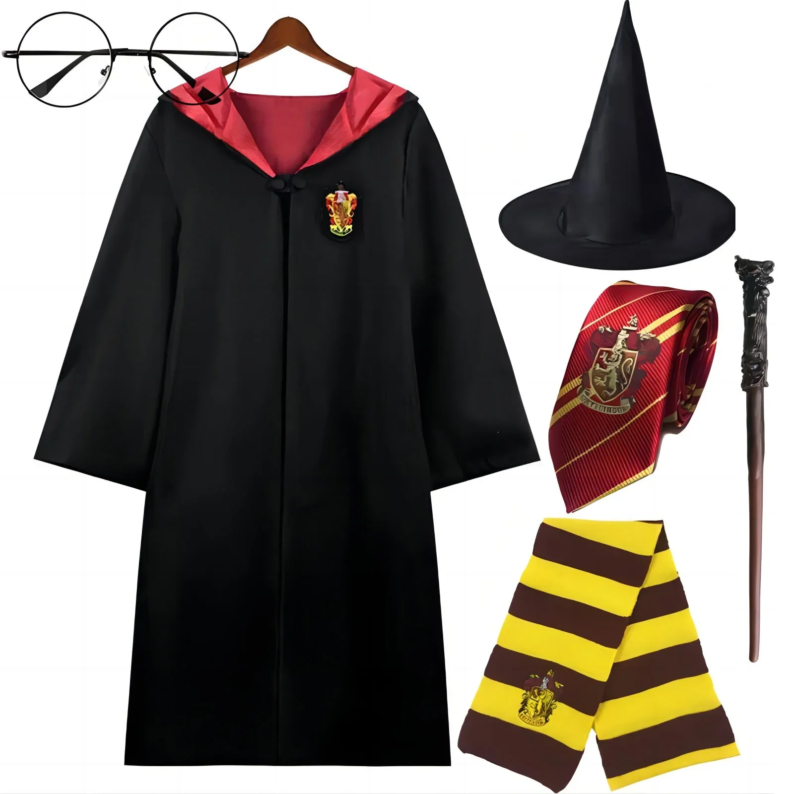 Disfraz de cosplay de aprendiz de mago en Harry Potter - Kf s a abdd a df b d b ebe b o costumes cosplay de poudlard cole de sorcellerie et robes de magie chapeau de magicien d halloween - Ropa de festival