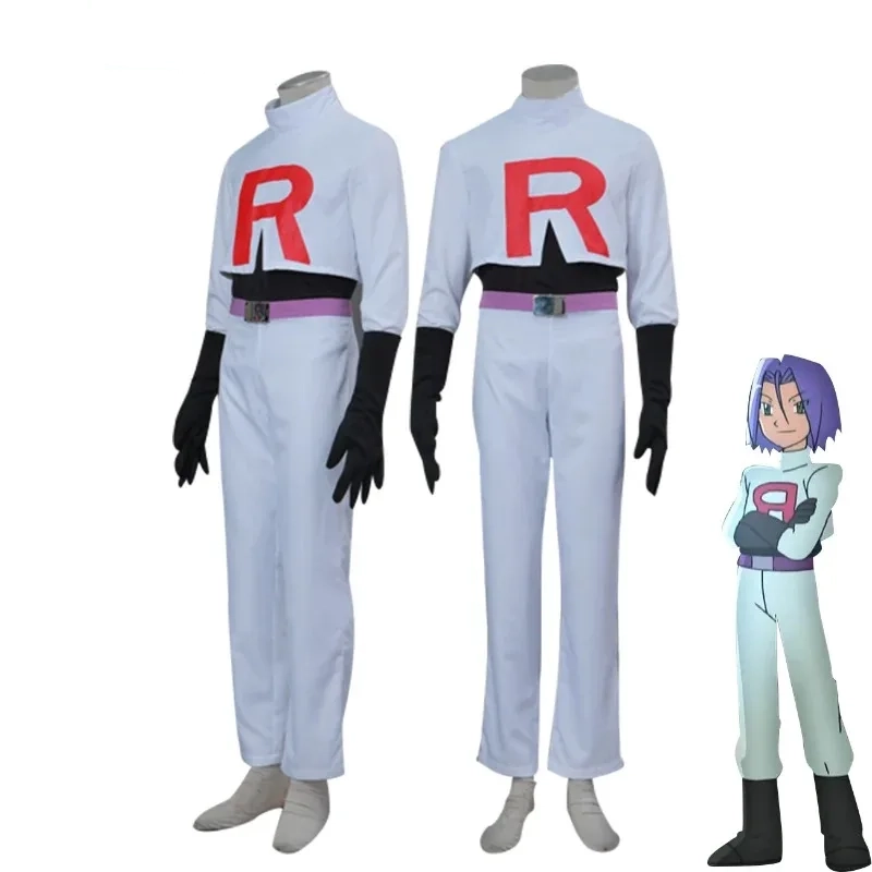 Costume de cosplay "James" de la Team Rocket - Kf sa f ee d fb ba c f fw costume de cosplay anime pour adulte ensemble complet team rocket jesdsmusashi james kojirou halloween - Ropa de festival