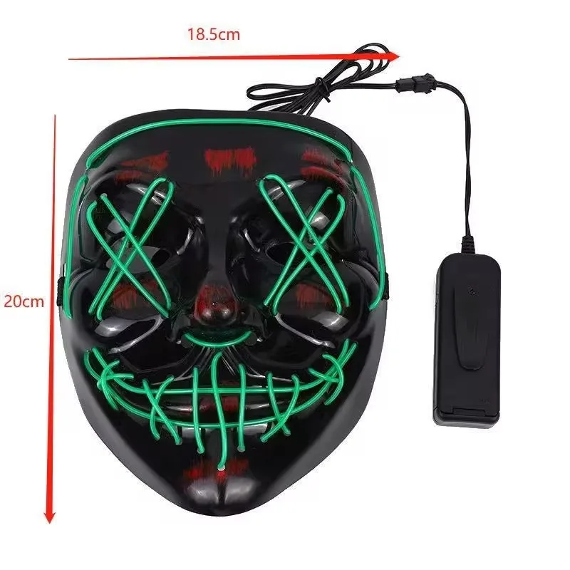 Máscara la Purga LED - Kf sa f bd a b b bdb k masque de cosplay plonger oyant led halloween carnaval no l masade f te tim bo te - Tenue de festival