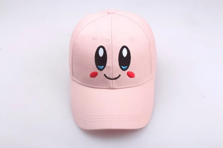 Gorra «Kirby» - Kf sb d cd f f f c f b e e t chapeau de baseball brod avec visage souriant rose pour fille pare soleil langue de canard kirbil - Ropa de festival