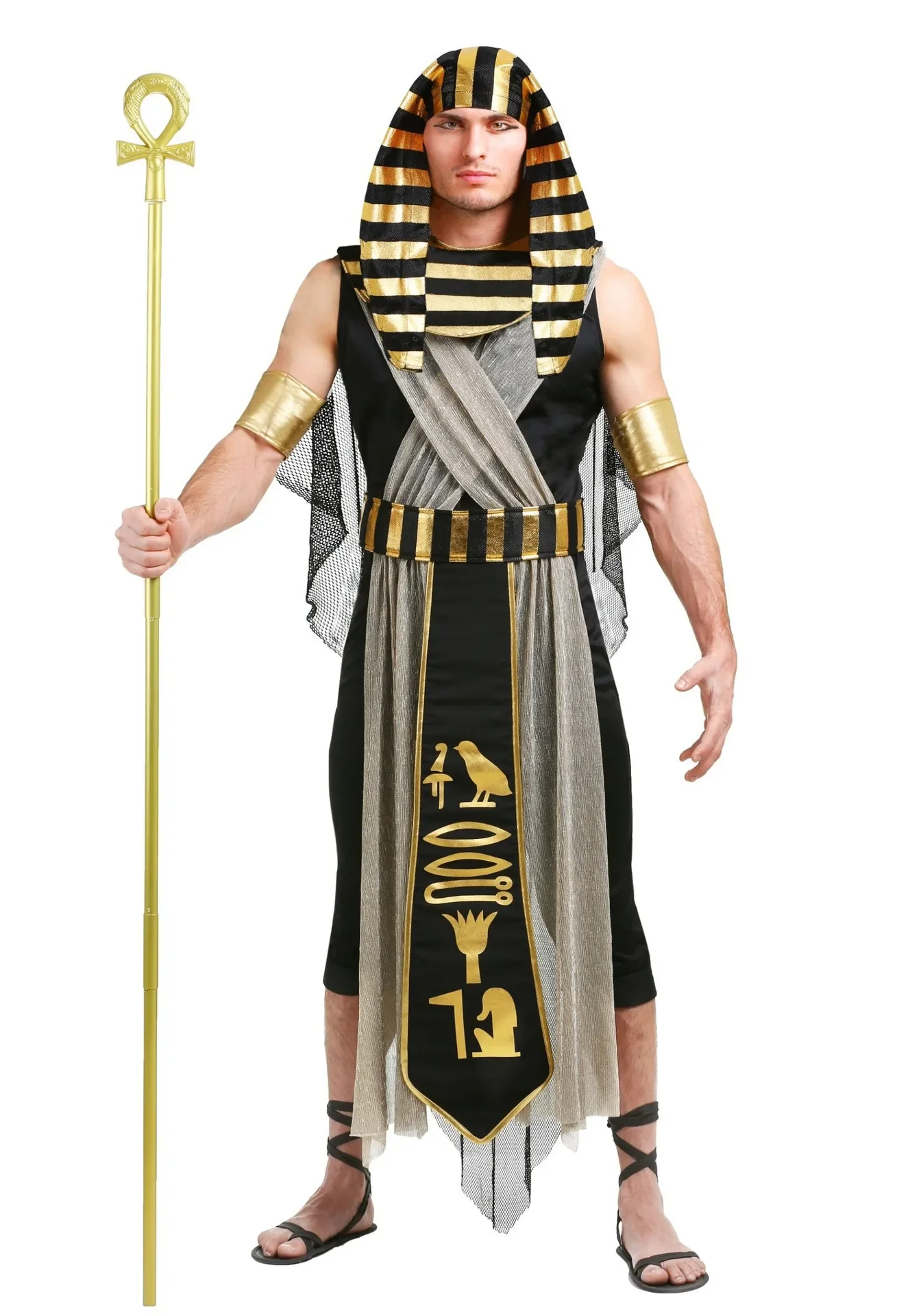Disfraz de faraón egipcio - Kf sc bb d d f c f v costume de pharaon gyptien pour hommes robe de couple m di vale costume d halloween dans - Tenue de festival