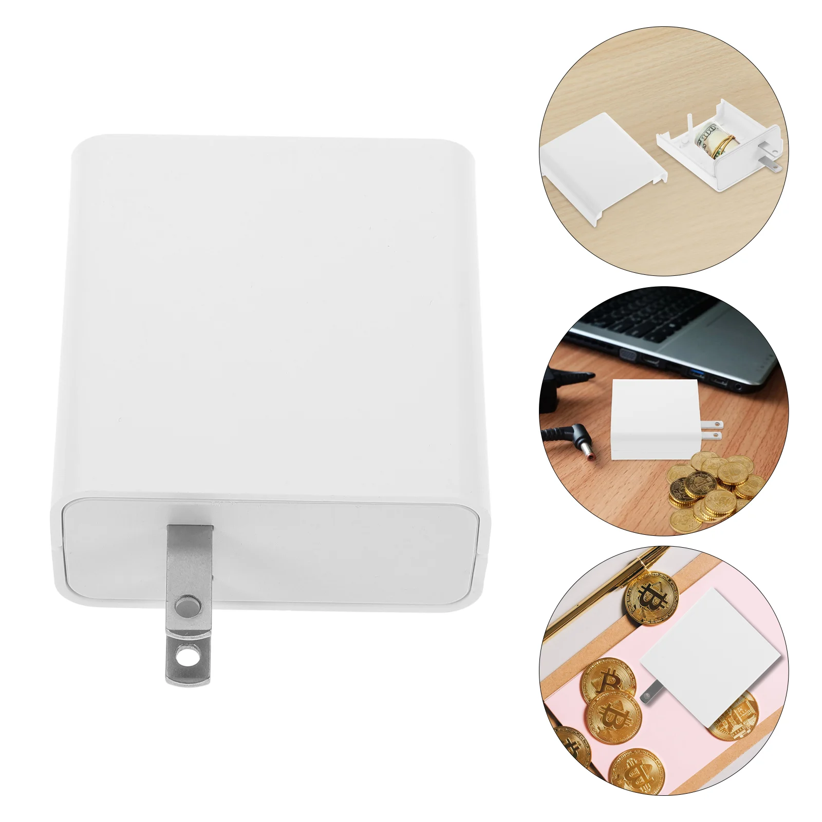Escondite adaptador de corriente - Kf sefa b bb a bea a d c c bo te de rangement secexamen en plastique et acier inoxydable gadgets de cachette d argent conteneur - Tenue de festival