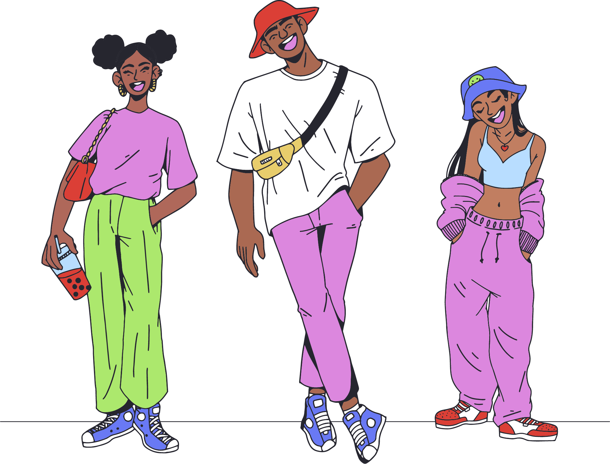 Riñonera holográfica 2 illustration univers streetwear tenue de festival