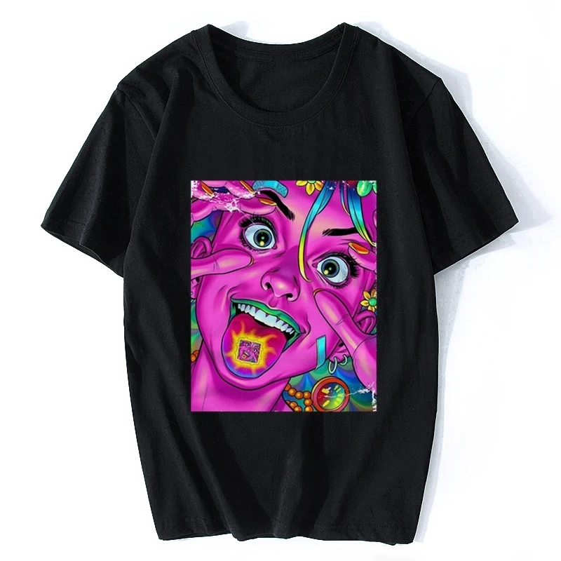 Camiseta oversize LSD - Kf hea b c b dbd d b b t shirt trippy psych d lique pour hommes et femmes conomie anim s conomie en coton - Tenue de festival