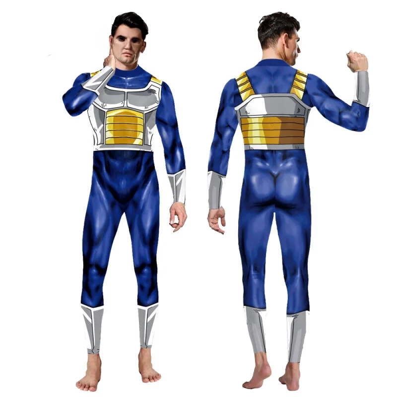 Disfraz de cosplay «Vegeta» de Dragon Ball Z - Kf s e d a f eadecc ae ebbefdb you re my secexamen anime cosplay goku costume smile hero jumpsuits halloween carnival costumes uniform - Tenue de festival