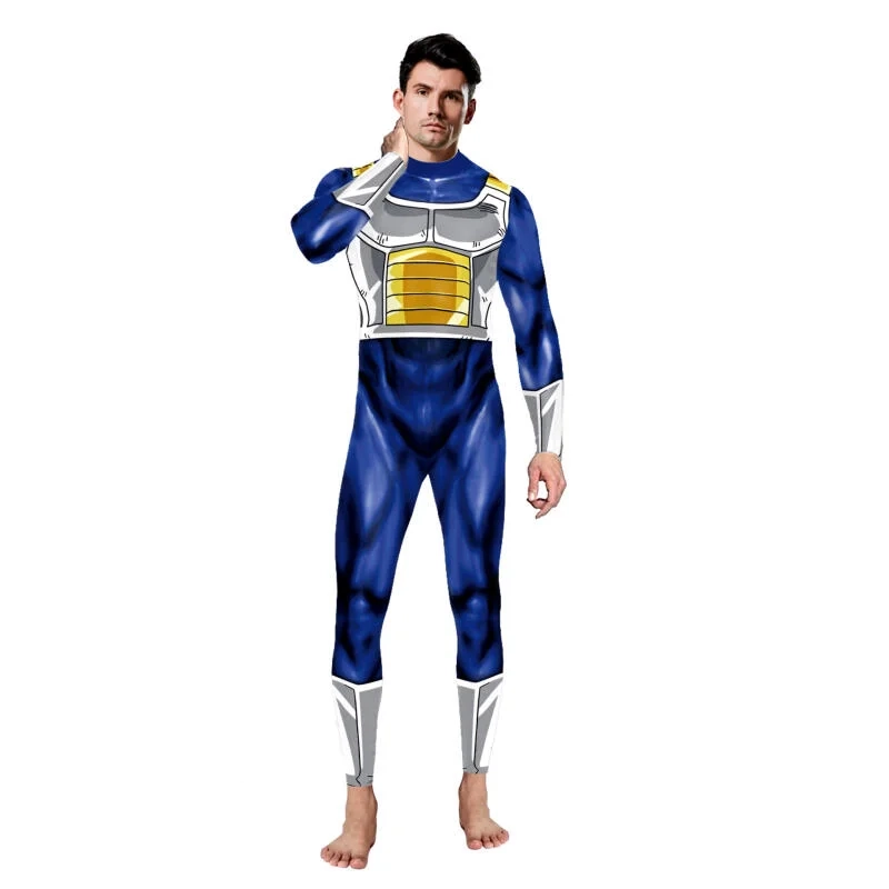 Disfraz de cosplay «Vegeta» de Dragon Ball Z - Kf s f c f df c cfad fc ai you re my secexamen anime cosplay goku costume smile hero jumpsuits halloween carnival costumes uniform - Tenue de festival