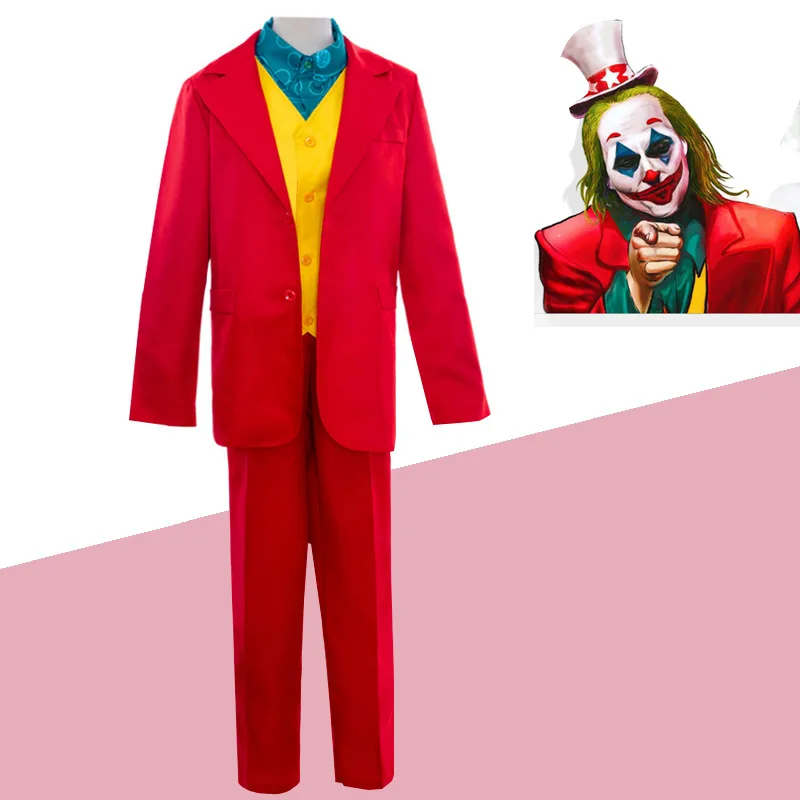 Disfraz de cosplay del «Joker» de Batman - Kf s fb a c dc efbd d e caek costume de cosplay du film joker joaquin phoenix arthur fleck clown rouge tremp perruque verte ensemble - Tenue de festival