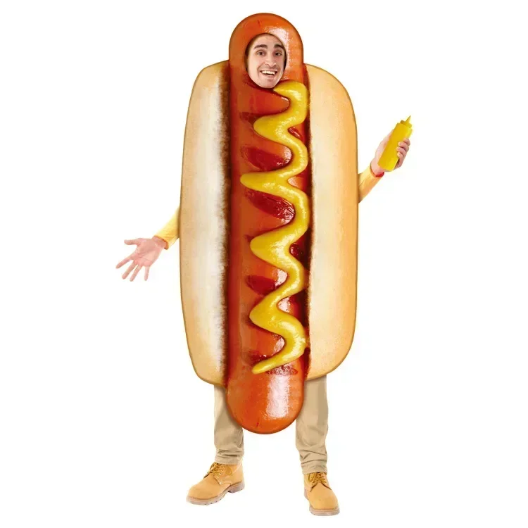 Disfraz de perrito caliente - Kf s e e f da fb d b d f s costumes de hot dog pour adultes et enfants impression d amusante nourriture d halloween saucisse hommes - Tenue de festival
