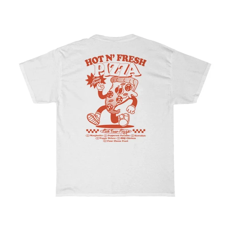 Camiseta oversize Hot N’ Fresh Pizza - Kf s f b f b fbb f fc ecbcf conomie graphiques harajuku college au dos pour femmes conomie r tro des ann es - Tenue de festival