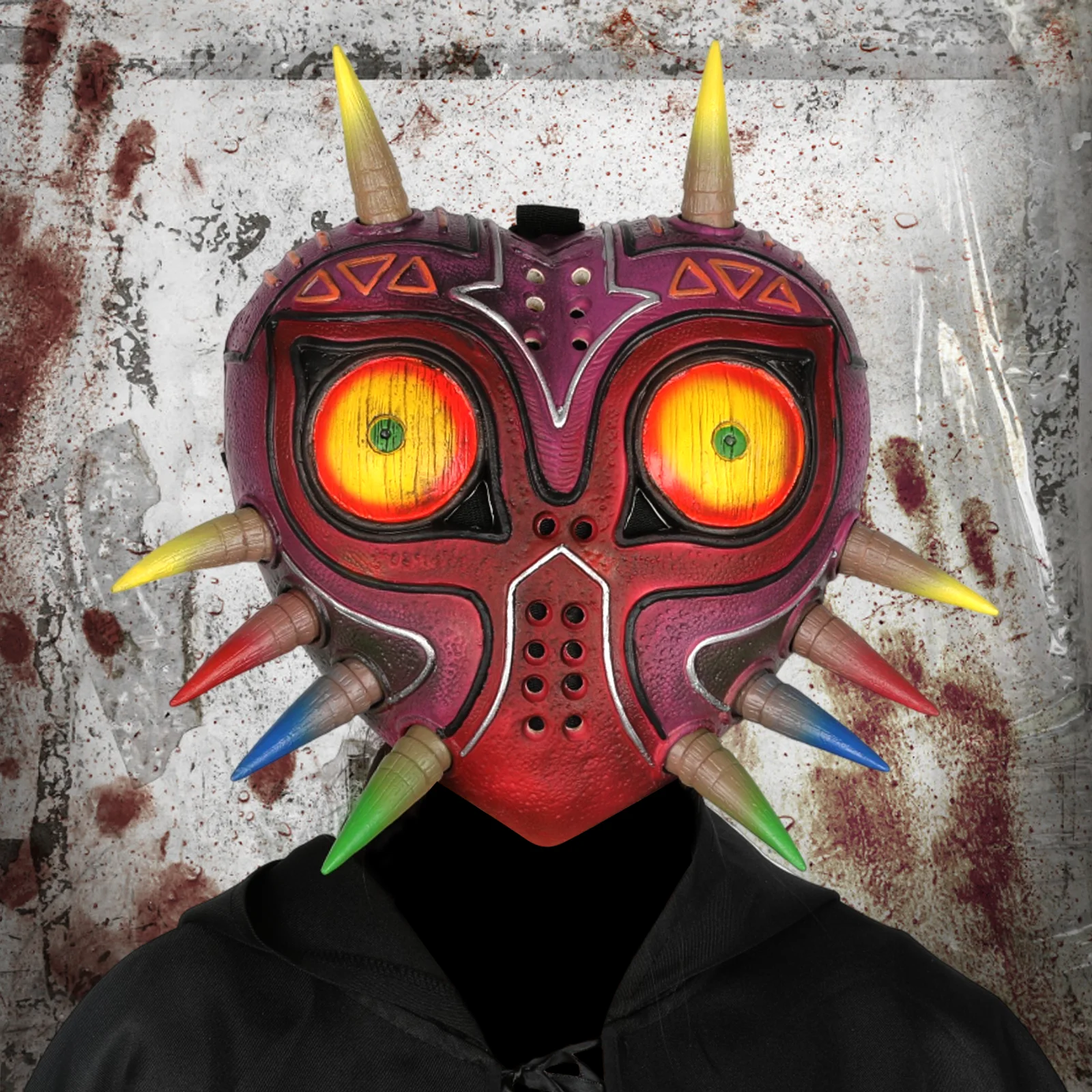 Máscara de Zelda Majora’s Mask - Kf s f c e bb bba c bdc g masque majoras en latex de l gende pour adultes masque facial r aliste effrayant accessoires de - Tenue de festival