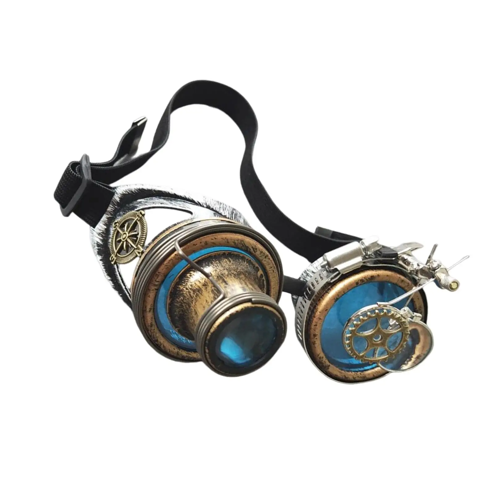 Gafas de sol cosplay steampunk - Kf s f e cb d c bcce d v lunettes de soleil rustiques punk pour femmes et hommes lunettes steampunk bleues accessoires photo de f - Tenue de festival