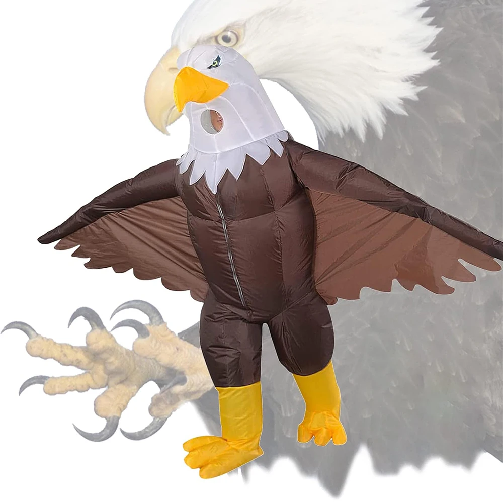 Disfraz de águila hinchable - Kf s bd f ebebc eb ba a f z costume d aigle t te chauve gonflable pour adulte tenue d halloween de convocation du jour - Tenue de festival