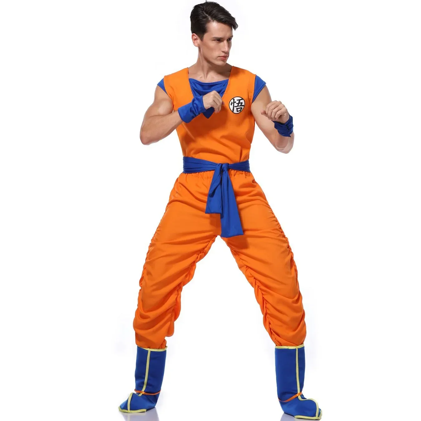 Costume de cosplay "Son Goku" dans Dragon Ball Z - Kf s e a d c dd a b f a e smile heroes smile play cosplay costume anime japonais son goku combinaison orange fur s up dam - Ropa de festival