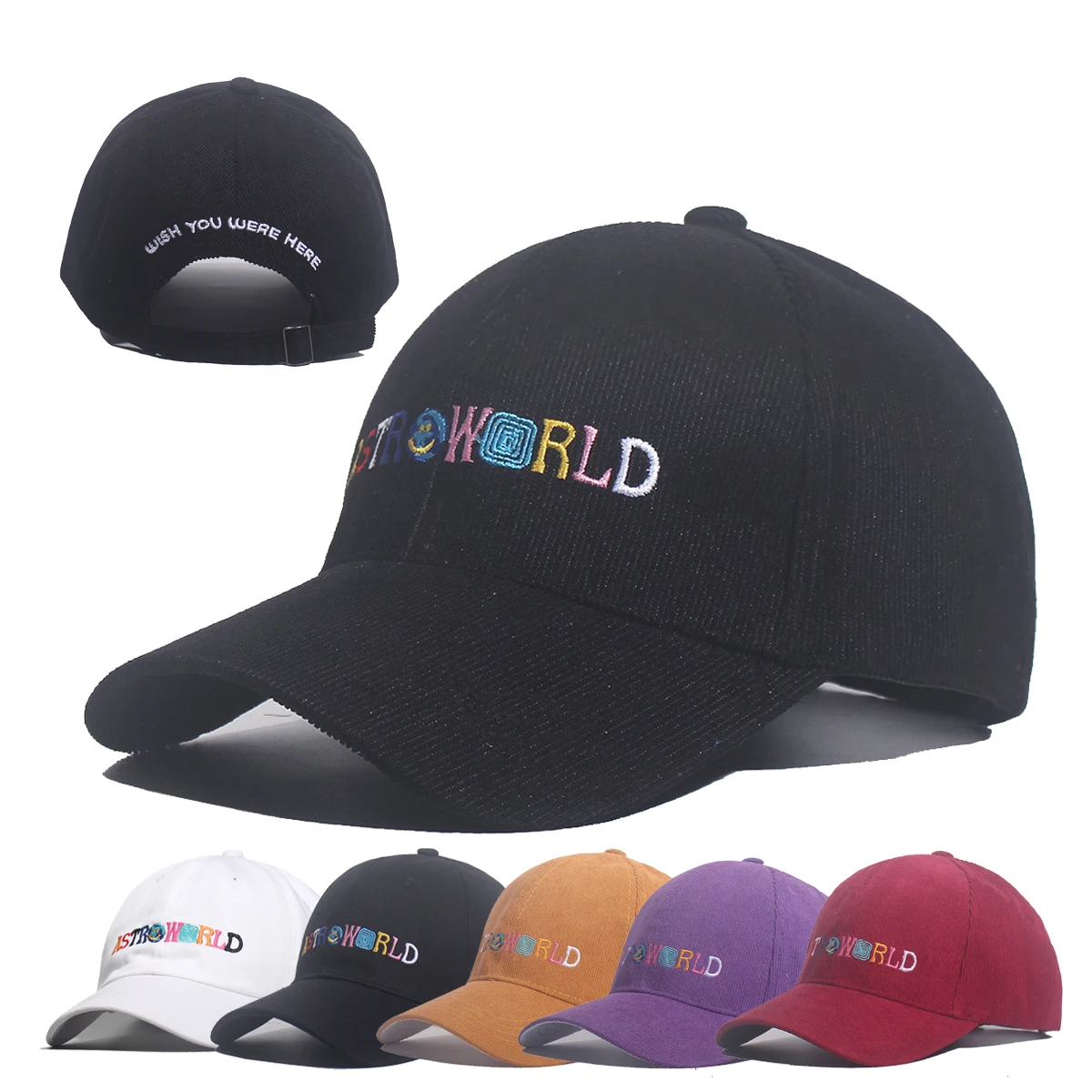 Gorra Astroworld - Kf se ef c f bb a b dab k casquette de baseball en velours c tel pour homme et femme chapeau brod astroworld unisexe r - Tenue de festival