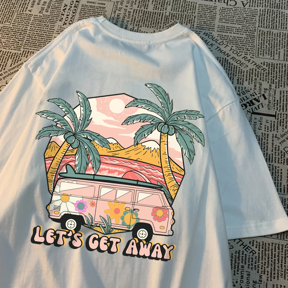Camiseta oversize Let’s get away - Kf sf ebc abd e db eafdf da let s get away take the bus go on vacation conomie college pour hommes t shirt - Tenue de festival