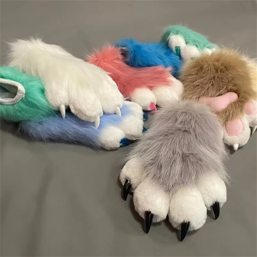 Pata de conejo y de gato de peluche para cosplay - Kf s f f f d eb fdfdd f ce costume de cosplay en fourrure de patte de lapin et de b te d guisement de - Tenue de festival