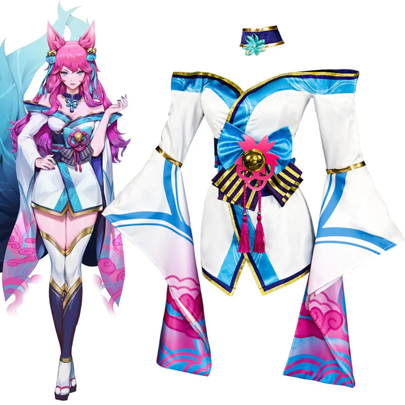 Disfraz de cosplay «Ahri Flor Espiritual» (Spirit Blossom Ahri) en League of Legends - Kf s e bcd ba a e ce y - Tenue de festival