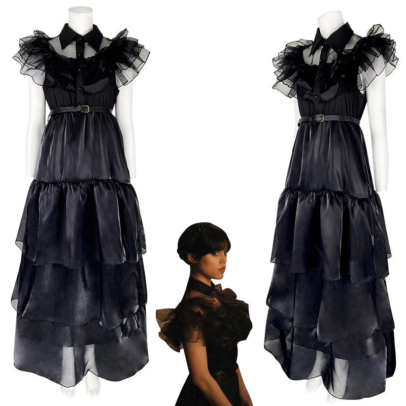 Vestido de cosplay «Miércoles» de la familia Addams - Kf sb a a b bd a eb a l - Ropa de festival