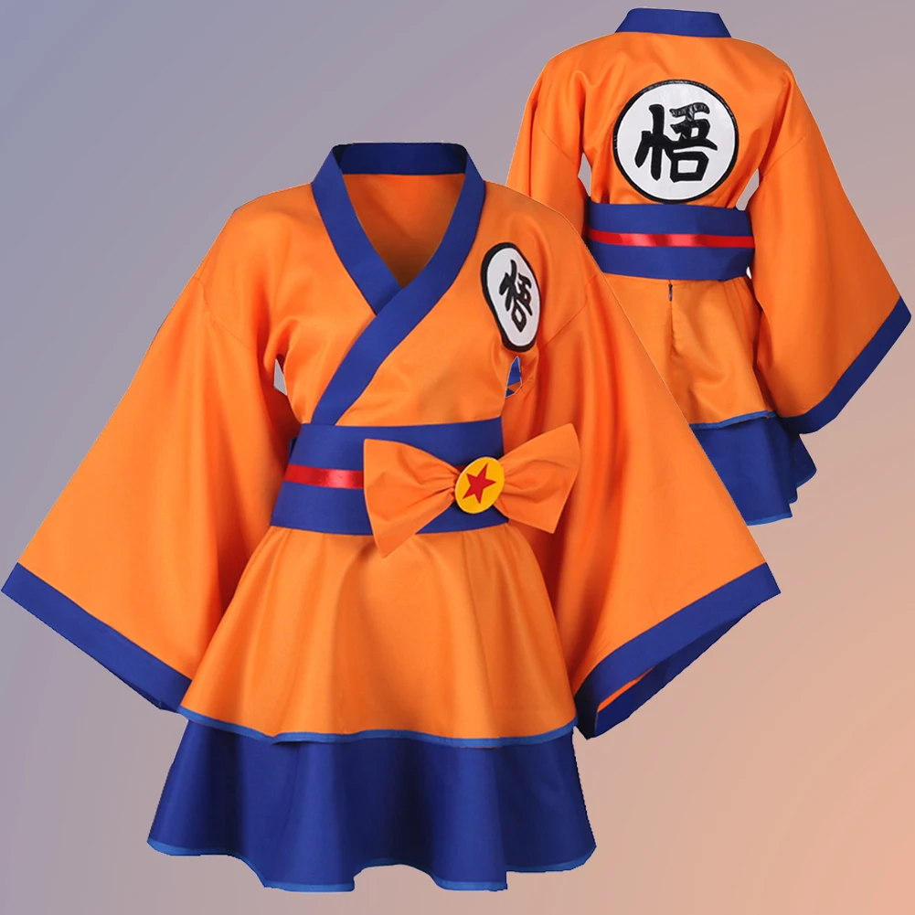 Cosplay Kimono “Goku” from Dragon Ball Z - Kf sd f ad b ac fb cfd ea robe kimono lolita pour adulte fille et femme d guisement goku cosplay tenue d halloween - Ropa de festival