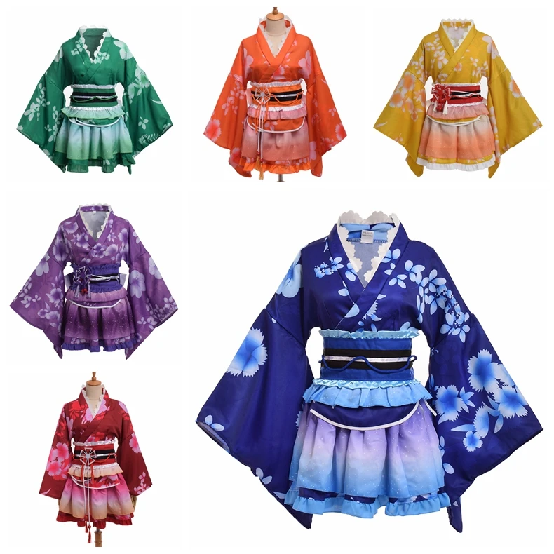 Disfraz de cosplay vestido Yukata para niñas - Kf h c cf eef ba e - Tenue de festival