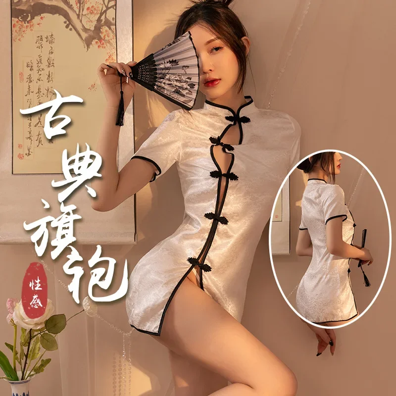 Vestido Cheongsam sexy de satén - Kf s fcb f c a aa adac cj - Tenue de festival