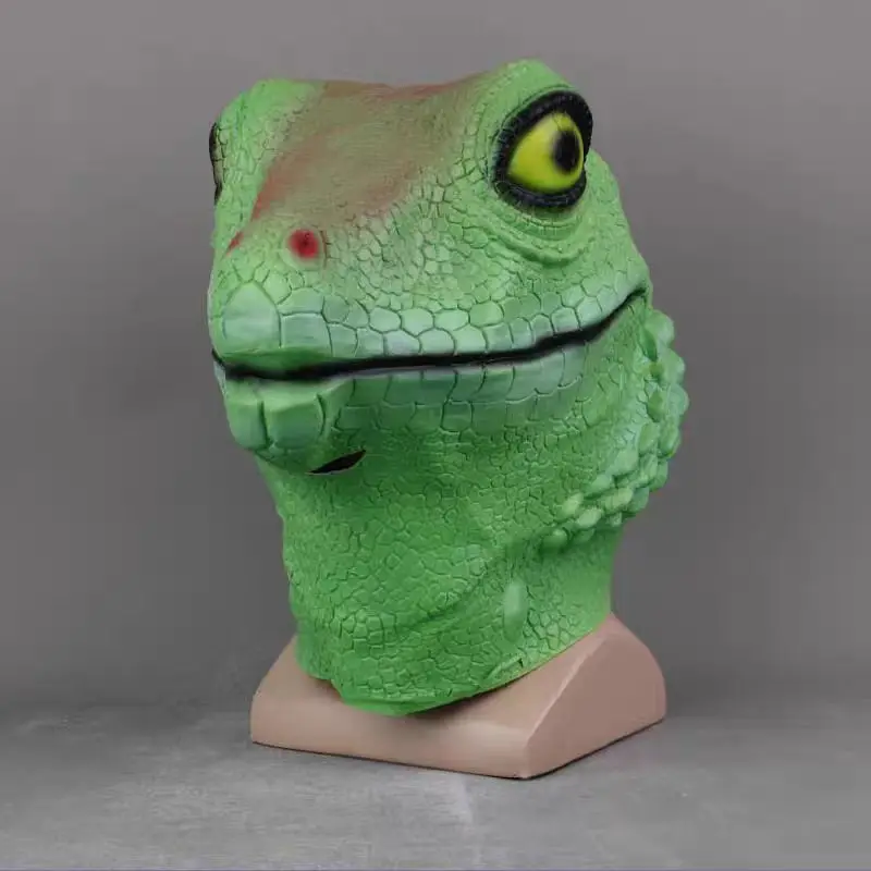 Máscara de cabeza de lagarto verde - Kf s a c afba eb c a a ed - Tenue de festival