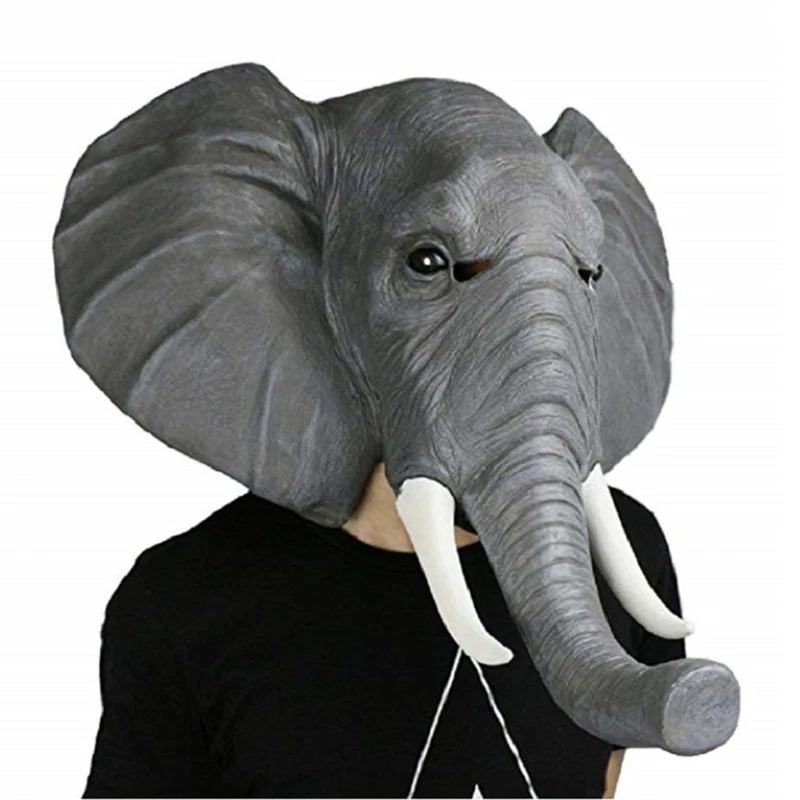 Máscara de elefante de látex - Kf s f bb d baa b d aa d - Tenue de festival