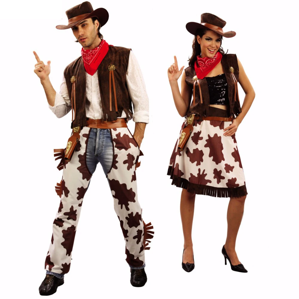 Disfraz de vaquero para hombres y mujeres - Kf s a b c cc e a aee v - Tenue de festival