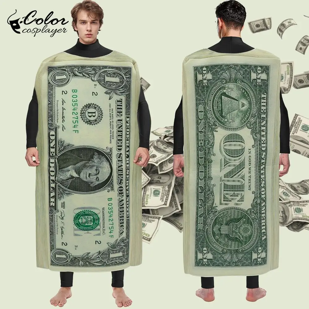Disfraz de cosplay de billetes de un dólar - Kf s cd ca cfa bd c f b fd k - Tenue de festival