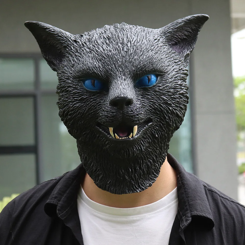 Máscara de gato de látex - Kf s cb fd c c b s - Tenue de festival