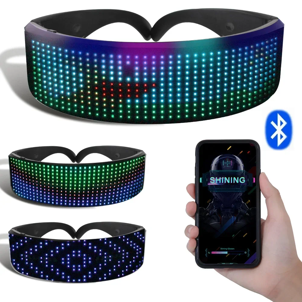Gafas futuristas LED conectadas - Kf sd a f e c c c fa fap - Tenue de festival